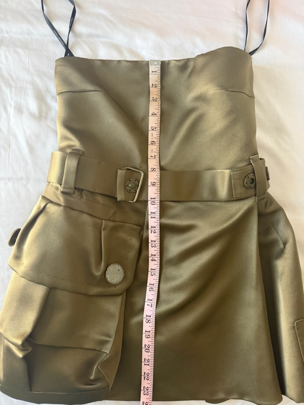 Marc Jacobs Runway Olive Strapless Utility Mini Dress - Picture 10 of 16